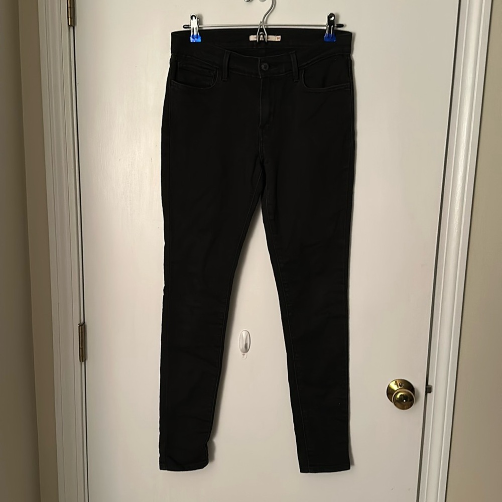 Levi 719 Super Skinny Black Jeans size 30